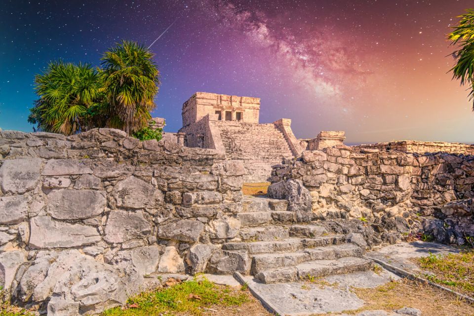 Mexiko historické památky Hrad, mayské zříceniny v Tulum, Mayská riviéra, Yucatán