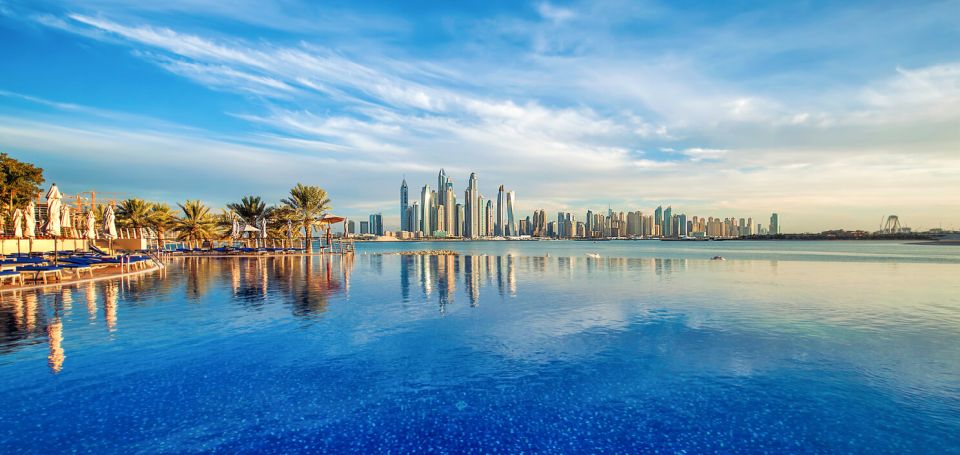 Spojené arabské emiráty Panorama Dubaj Marina Skyline