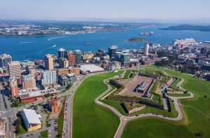 Kanada Letecký pohled na město Halifax, historické místo Citadela, Nové Skotsko