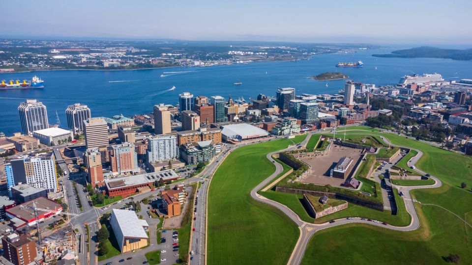 Kanada Letecký pohled na město Halifax, historické místo Citadela, Nové Skotsko