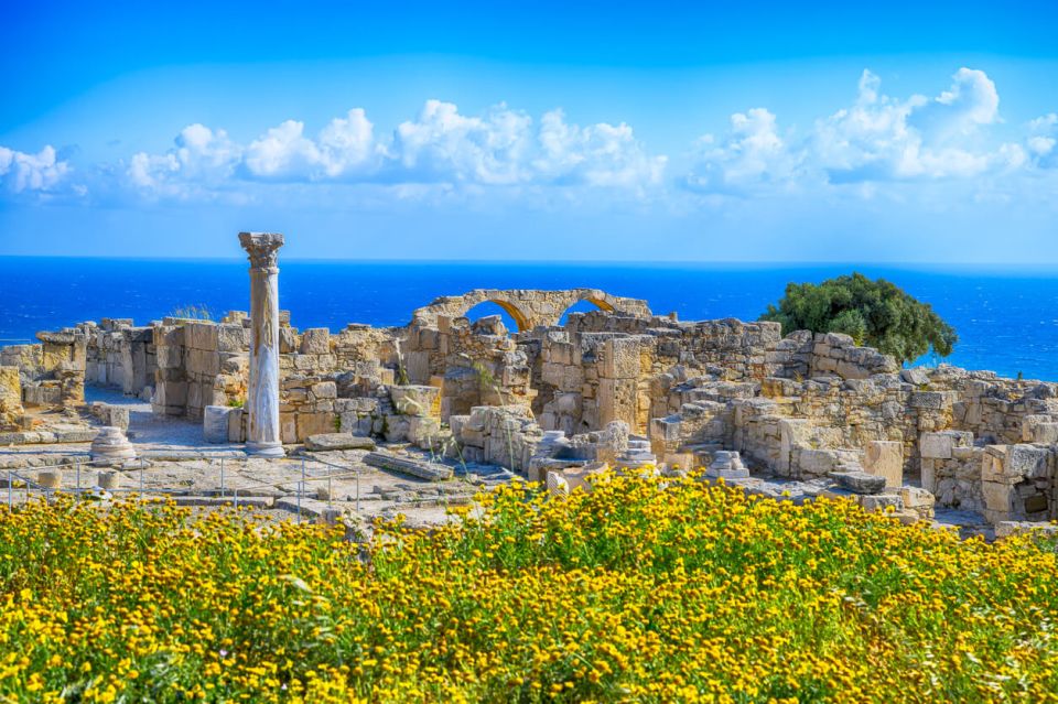 Kypr Krajina se zříceninami Kourionu, součást archeologického naleziště světového dědictví, Limassol